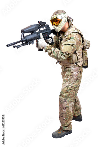 Photo: Paintball player Paintball player