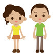 外国人 黒人の男の子と女の子
