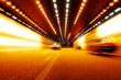 High-speed car in the tunnel, Motion Blur