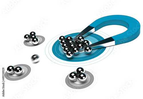 Illustration: Catchment Area, Attract Consumer Concept Catchment Area, Attract Consumer Concept