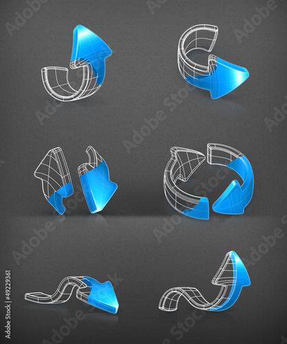 Vector: Arrows set, drawing Arrows set, drawing