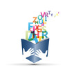 Vector logo book, learning