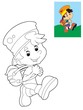 The page with exercises for kids - coloring book