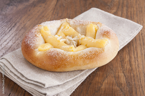 Photo: Brioche with cream and almonds Brioche with cream and almonds