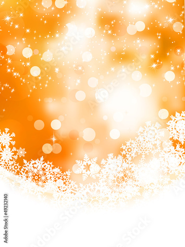Vector: Orange background with snowflakes. EPS 8 Orange background with snowflakes. EPS 8
