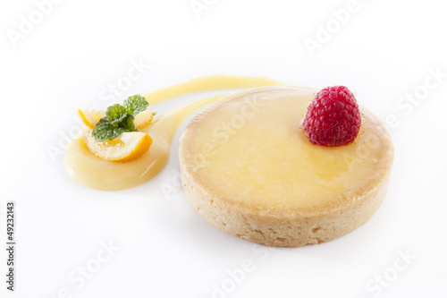 Photo: Lemon cake decorated with fresh fruit Lemon cake decorated with fresh fruit