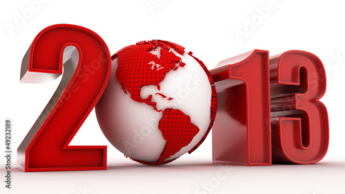 Illustration: High tech and technology style 2013 happy new year High tech and technology style 2013 happy new year