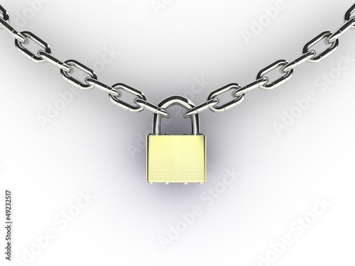 Illustration: Chain with lock Chain with lock