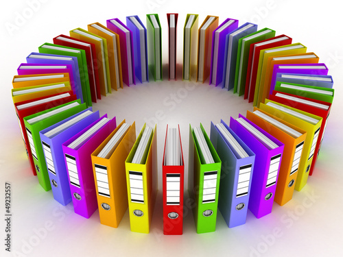 Illustration: Circle from color folders Circle from color folders