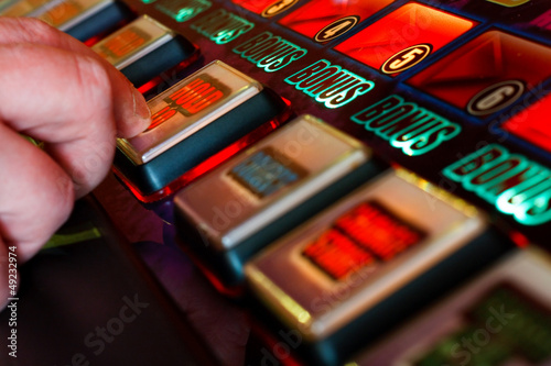 Photo: playing the slots playing the slots