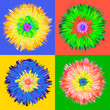Pop art flower, vector Eps 10 illustration.