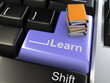 3d learn key - e-learning concept