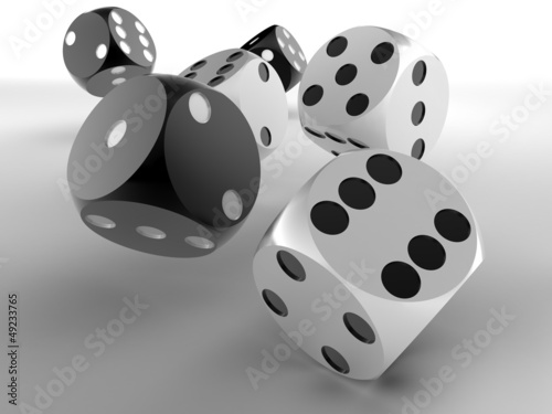 Illustration: Dice. 3d Dice. 3d