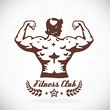Bodybuilder Fitness Model Illustration, Sign, Symbol