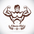Bodybuilder Fitness Model Illustration, Sign, Symbol