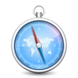 compass in blue