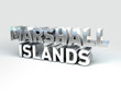 Illustration: 3D Country Text of MARSHALL ISLANDS 3D Country Text of MARSHALL ISLANDS