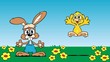 Easter Bunny and Chicken