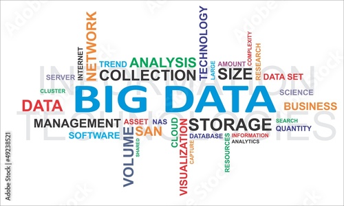 Vector: word cloud - big data word cloud - big data
