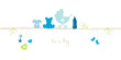 Announcement Baby Symbols Boy