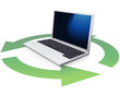 Vector: Laptop and recycling Laptop and recycling