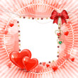 Beautiful valentine's day banner with abstract hearts
