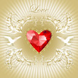 Vector: Invitation card with pigeons. Wedding or Valentine`s Day. Invitation card with pigeons. Wedding or Valentine`s Day.