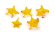 Carambola on a snowy background
