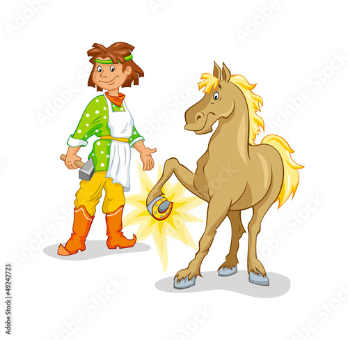 Vector: Smith and horse Smith and horse