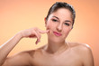 Caucasian woman with natural make-up