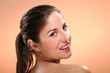 Caucasian woman with natural make-up