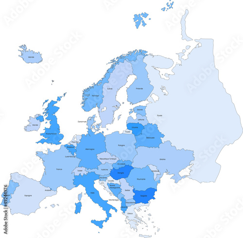 Vector: Carte politique de l'Europe Carte politique de l'Europe
