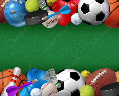 Illustration: Sport And Activities Border Sport And Activities Border