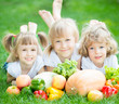 Children having picnic