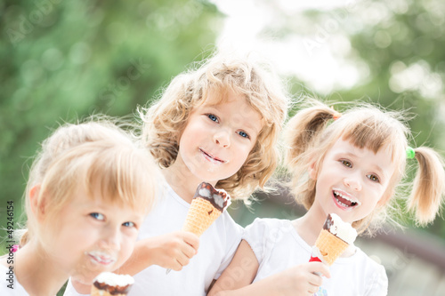 Photo: Children eating ice-cream Children eating ice-cream