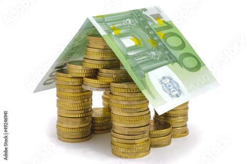 Photo: Haus aus Euro Geld Haus aus Euro Geld