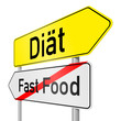 Vektor: schild lr fast food diät I schild lr fast food diät I