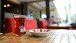 Turkish tea in a glass beaker