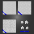 Puzzles and parts.