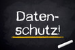 Kreidetafel mit Datenschutz