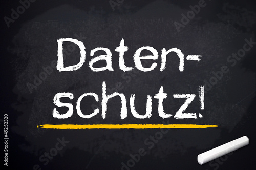 Photo: Kreidetafel mit Datenschutz Kreidetafel mit Datenschutz