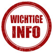 Grunge Stempel rot rund WICHTIGE INFO