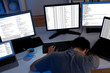 Computer programmer sleeping in the office