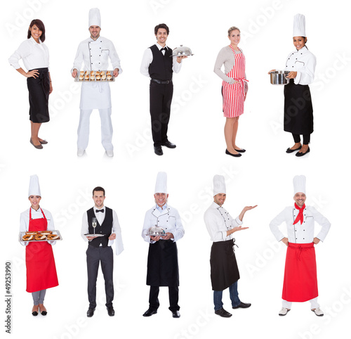 Photo: Restaurant workers, cooks, bullets and waiters Restaurant workers, cooks, bullets and waiters