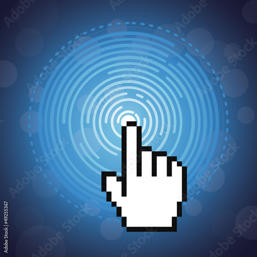 Vector: Vector technology concept and pixel cursor Vector technology concept and pixel cursor