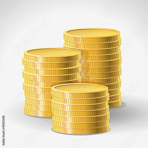 Vector: Vector golden coins Vector golden coins