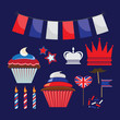 set of icons for United Kingdom party