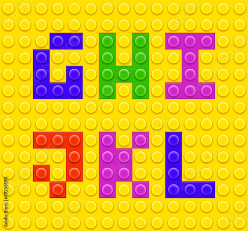 Illustration: Lego blocks alphabet 2 Lego blocks alphabet 2