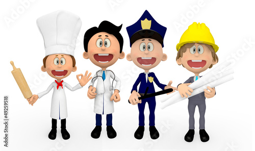 Illustration: 3D professions 3D professions