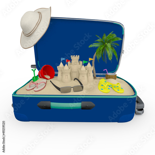 Illustration: 3D travel bag 3D travel bag